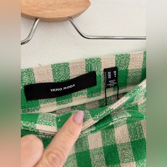 Vero Moda Breelil Tweed Mini Skirt in Green NWT - Picture 14 of 16